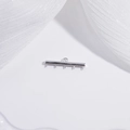 S925 sterling silver 5-pin balance bar pendant connector for DIY pearl jewelry making - 5-Bead Balance Beam / White Gold