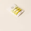 Three-piece yellow gradient Y-shaped hair clips with a matte finish on display card - D-059 Cross Style 3-Piece Set Yellow