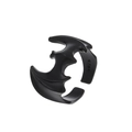 Gothic black matte bat wing open ring in S925 sterling silver with adjustable design - Adjustable Bat Ring / Matte Black (S925 Mark)
