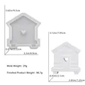Macro view of house mold with precise size measurements and heart detail - Silicone Mold / Seaside House Ornament Small
