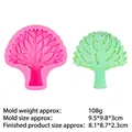 Pink silicone mold and green tree-shaped candle product for DIY craft projects - 2# Natural Tree Shape / Pink