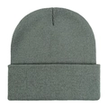 Minimalist sage green knitted beanie hat for outdoor winter warmth and comfort - One Size / Coffee Gray