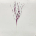 Detailed close-up of 43cm purple glitter berry branches for Christmas tree decorations - Purple