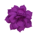 Macro detail of multi-layered purple fabric lotus flower for DIY hair accessories - Purplish Red