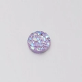 Macro detail of 6mm resin flatback stone with iridescent pink and purple crystal textures - 6mm / Iridescent Purple Pink (8)