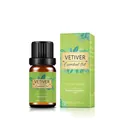 Organic Vetiver essential oil 10ml bottle with green box for aromatherapy diffusers - Vetiver Oil