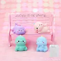 Set of 4 cute resin dinosaur figurines in pastel colors with transparent PVC packaging - Generation 1 Mini Dinosaurs Set of 4