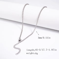 Sleek silver stainless steel rolo chain necklace with 3mm width and lobster clasp - 3.0mm Rolo Chain - Silver