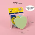 Note adesive a forma di cuore in quattro colori pastello con indicazioni di misura - 73*73mm / Forma di Cuore (4 colori in 1)