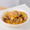 Polished natural yellow agate crystal chips in a white bowl for aromatherapy and healing - Agate / 5-7mm 100g