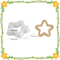 Star-shaped silicone resin mold measuring 4.13 inches for DIY crafts and casting - Round Corner Star / Medium