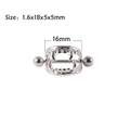 Silver vampire fang nipple piercing jewelry in stainless steel, size 1.6x18x5x5mm - As Shown / Large Size-Steel