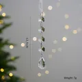 Beaded acrylic crystal snowflake pendant with 12.5cm drop for Christmas tree decoration - Octagonal Water Drop