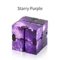 Stress-relieving infinity cube fidget toy in starry purple nebula pattern finish - NO.339K / Starry Purple