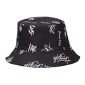 Schwarzer Anglerhut mit Thug Life Aufdruck und Graffiti Streetwear Design für Outdoor - M(56-58cm) / Schwarzer THUG LIFE Street Style (11#)