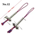Detail of Tibetan vajra pestle charm with red blue cords and tassels, length 120mm - 12#