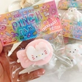 Pink and white cat squishy toy in cute packaging for stress relief and sensory play - Hello Kitty Sea Bream