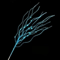Sparkly blue glitter berry stem for Christmas tree decoration and festive floral arrangements - Lake Blue Curled Branch with Berry
