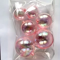 6-pack iridescent pink sphere cake toppers for professional bakery decoration - Iridescent Pink Ball Set (S/M/L)