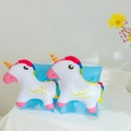 Braccioli gonfiabili a forma di unicorno bianchi e blu per il nuoto sicuro dei bambini - Braccioli Unicorno