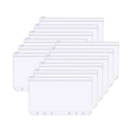 Set de sobres con cremallera transparentes A6 de 6 agujeros para agenda mármol - 12 Bolsas Con Cremallera
