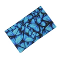 Elastic wide headband featuring a blue butterfly print for sports and yoga - 7# Light Blue Single Butterfly