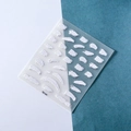 Adesivi per unghie a rilievo 3D bianchi astratti con trama pennellata gesso TS-144 - Stile Pennellata Irregolare 3D Bianco (TS-144)
