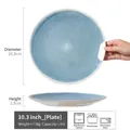 Blue-grey 10.3-inch ceramic steak plate with reactive glaze and 26.3cm diameter - Xingchen - Kiln Blue Large Plate 10.3 Inch (Minor Flaws)