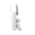Polished silver metal letter K pendant charm for DIY necklaces and bracelets - Letter K / Steel