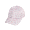 Mädchen Baseballkappe mit rosa und silbernen Pailletten-Schmetterlingsdruck Motiven - Rosa Glitzer Schmetterling Gruppe