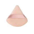 Borla de polvo triangular rosa melocotón con cinta para maquillaje facial preciso - Tamaño Estándar / Color Piel