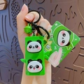 Panda and bamboo stress relief keychain with green pop-up fidget heads and metal ring - Squeeze Toy - Bamboo Joint Panda