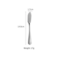 Couteau à beurre en acier inoxydable argenté, longueur 14,8 cm et poids 17 g - Noir