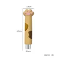 Cat claw nail art magnet tool with pink paw design and 6.5cm silicone handle - Cat Claw Handle Yellow Magnet