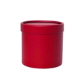 Mini round cylinder flower gift box in matte red finish for DIY floral arrangements - Fashion Chinese Red