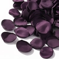 Bulk deep purple artificial silk rose petals for wedding party and event decoration - Dark Purple Faux Satin (31)