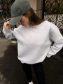 Detail of light gray fleece sweatshirt fabric texture and olive green baseball cap - S / Light Gray (Thin)