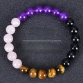 Detalle de pulsera de fertilidad con cuentas de colores y texto de apoyo al embarazo - Fertilidad-C