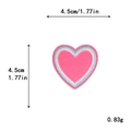 4.5cm heart embroidered patch in pink and blue for DIY clothing decoration - GZ-2776 With Adhesive Backing
