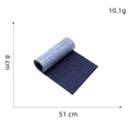 Detail showing 51x8cm dark blue denim adhesive patch for clothing repair and DIY crafts - Navy Blue (#3)