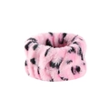 Polsino in peluche leopardato rosa per il lavaggio in morbida flanella assorbente - Polsino in Peluche Stampa Leopardata Rosa