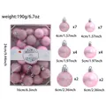 Size chart for 26pcs pink Christmas ball set with 4cm, 5cm, and 6cm assorted baubles - 26pcs Set (4/5/6cm Mixed) / Pink