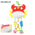 Crab stroller toy with colorful plush charms and teethers for baby car seat and crib - Crab Stroller Bed Bell Style