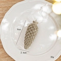 Decorazione per albero di Natale a forma di pigna dorata glitterata in stile nordico - Pigna