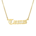 Minimalist 18K gold-plated Taurus zodiac pendant necklace made of durable titanium steel - Taurus