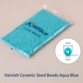 3mm light blue glass seed beads for DIY jewelry making in large bulk bag packaging - Water Blue 3mm