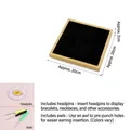 Black velvet jewelry display board 20x20cm with frame for necklace and bracelet storage - Jewelry Background Board (Black Velvet) 20*20*2CM