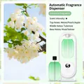 Automatic white fragrance dispenser with jasmine scent and green essential oil bottle - Machine + Jasmine Scent