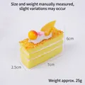 7cm simulatie mousse cake slow rebound knijpspeeltje met gele lagen en nep crème - Geel