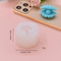 Cylindrical silicone shell candle mold with blue finished seashell candle art for DIY crafts - Small Shell Style (1)